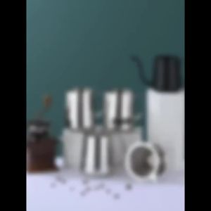 Coffee Dripper 4 หลุม (600 ตาข่าย) ตัวกรองกาแฟ ไม่ต้องใช้กระดาษกรอง กรวยดริปกาแฟสแตนเลส สแตนเลส2ชั้น ดริปทรงกรวย