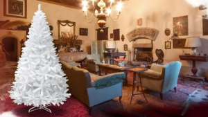 HIGH-QUALITY W/FASTDELIVERY Christmas Tree Plain White Artificial w/Metal Stand PVC Simple Elegant Holiday Decor 2-8FT