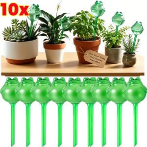 10Pcs Nhà Sử Dụng Ếch Tự Động Nhà Máy Tưới Nước dụng cụ làm vườn Cho Lười Biếng Làm Vườn cây trồng trong chậu Nhỏ Giọt Thủy Lợi thiết bị tưới nước tự động