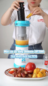 Máy Xay Đa Năng SHIMONO Xay Ép Băm Cốc Nhựa Kháng Vỡ Sử Dụng Được Trong Lò Vi Sóng Cao Cấp SKP2000