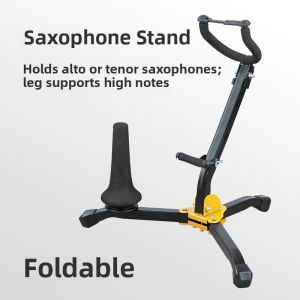 Portable Folding Tenor Baritone Saxophone Stand Music Instrument Bracket Display Stand Professional Saxophone Stand Holder