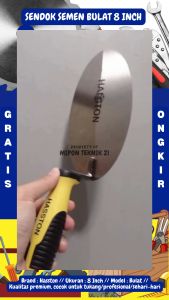 HASSTON PROHEX Sendok Semen 8 Inch Bulat Gagang Karet
