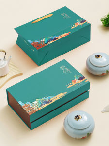 Universal Ceramic Tea Canister Moisture Proof Storage Box Red And Green Tea Packaging Box Sealed Storage Container Chinese Style