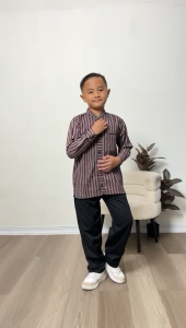 KEMEJA ANAK MOTIF LURIK BAJU SERAGAM BAJU KARNAVAL MOTIF ADAT TRADISIONAL