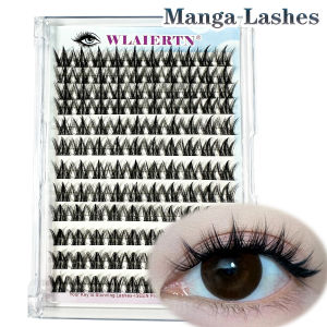3D DIY Segment False Eyelashes Manga False Eyelash Natural Anime Eyelash Cosplay 3D Spiky Wispy Thick Reusable Cluster Lashes