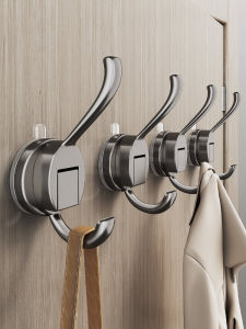 Strong Suction Cup Hook Wall Mounted Kitchen Bathroom No Drilling Needed Plastic Storage Organizer without Trace