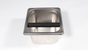 【Ready From PH】Coffee Knock Box Container with Rubber Bar Stainless Steel