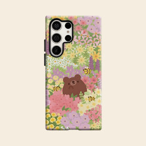 bear bee flower garden Luxury Fashion Full Lens Protective Case for Samsung Galaxy S26 S25 S24 A56 A36 Plus Ultra