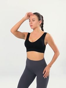 2PCS Newest style C-cup bra wireless Jumbo Bra Sports Wanita Yoga Sport Seamless Large Size Bra Olahraga Wanita S6