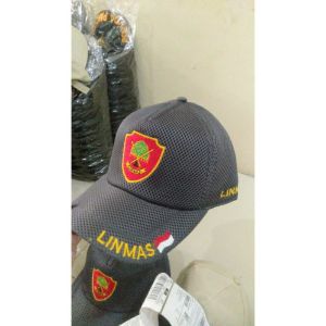 Topi Security Satpam Jaring Doublemess Polos Linmas