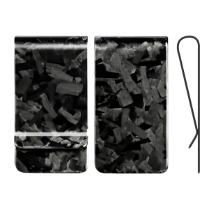 Wholesale Black Real Forged Carbon Fiber Money Clip RIFD Slim Card Holder Wallet for Men Women