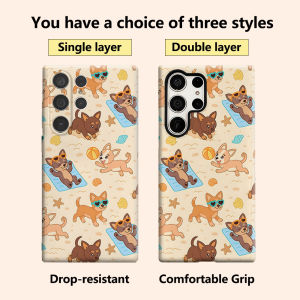 Beach Puppy Luxury Fashion Full Lens Protective Case for Samsung Galaxy S26 S25 S24 A56 A36 Plus Ultra