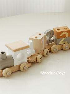 Number Recognition Educational Wooden Pull-Along Train