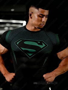 Summer New DC Comic Superman Print Fitness Tshirt For Men Summer Slim Fit Gym Workout Tees Muscle Tops Batman Tshirt Man Clothes