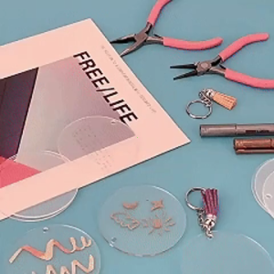 50pcs/set Acrylic Circle Blanks/Transparent Acrylic Sheet/Circle Round Clear Acrylic Sheet Pre Cut Sheets.