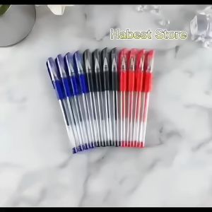 Bullet Gel Pen 0.5mm Blue Black Red Needle Gel Ball Pen Ink Pen Office Pen Ink Refill Stationery