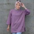 Kaos Wanita Oversized Lengan 7/8 LD 130 hijab Jumbo basic korean stlye  ukuran M,L,XL,XXL Baju Basic oversize katun combed 24s TEBALL. 