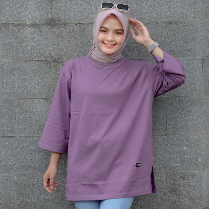 Kaos%20Wanita%20Oversized%20Lengan%207/8%20LD%20130%20hijab%20Jumbo%20basic%20korean%20stlye%20%20ukuran%20M,L,XL,XXL%20Baju%20Basic%20oversize%20katun%20combed%2024s%20TEBALL%20-%20Image%208
