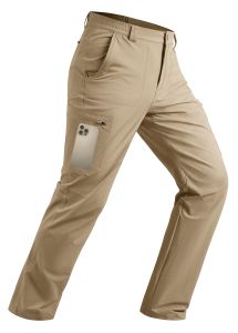 TACVASEN | Mens Hiking Cargo Pants Quick Dry Lightweight Stretch Nylon Ripstop Water Resistant Outdoor Work Fishing 5 Zipper Pockets