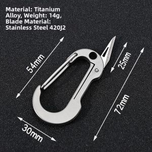 OKOutdoor | Titanium Keychain Tool with Knife Bottle Opener