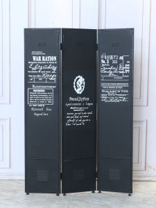 American Style Loft Creative Industrial Wind Screen Partition for Restaurant Bar Office Iron Art Vintage Folding Screen