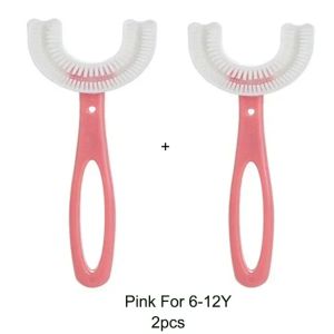 1/2pcs Baby Toothbrush Children 360 Degree U-shaped Child Toothbrush Baby Tooth Brush Silicone Kids Teeth Oral Care Cleaning