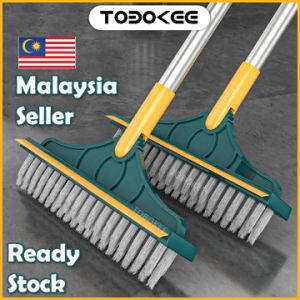 INSOUND 3 in 1 Bathroom Cleaner Brush Cleaning Squeegee Brush Sweep Mop Floor Cleaning Brush Gap Brush for Bathroom Toilet Floor Brush Gap [Malaysia]