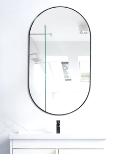 [In stock] Bathroom Mirror Oval Vanity Mirror Makeup Round mirror Hang wall Decorative Wall Mounted Mirror