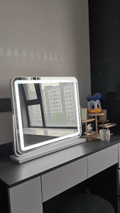 LED makeup mirror vanity mirror three-color lighting smart touch control beauty vanity mirror