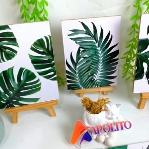 HIASAN DINDING DAUN APOLITO (15X20 CM) WALL DECOR DAUN PAJANGAN DAUN POSTER KAYU DEKORASI RUMAH