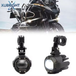 E24 Motorcycle LED Auxiliary Lamp For BMW R1200GS F800GS ADV Yamaha MT07 MT09 CRF1000L Africa Twin Kawasaki Fog Lights Moto Lamp