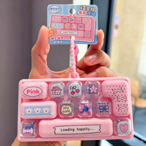 ZXZ | Hot Cartoon 12 Keys Keyboard Keychain Clicker Sound Stress Relieving Clicker Keyboard Hanger Pendent Accessories Creative Gifts