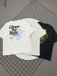 Áo Thun Tay Ngắn DoubleFocus Mùa Hè Dáng Rộng Phong Cách Nhật Bản Cho Nam Áo Thun Cotton Thoáng Khí Cổ Tròn in Chữ