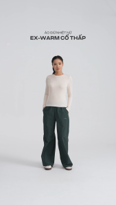 [MỚI - THU ĐÔNG 2025][TẶNG TẤT COTTON]Áo thun nữ dài tay giữ nhiệt mặc trong Exwarm cổ thấp mềm mại giữ ấm tốt Coolmate Women