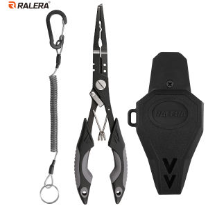 Fishing Pliers Stainless Steel Multifunctional Fishing Plier Braid Line Cutters Crimper Hook Remover With Sheath Lanyard Tools
