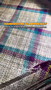 TIYA NATY Karagumoy Banig Sleeping Mat Handwoven Eco-Friendly Foldable Native Filipino Mat for Floor Bed or Picnic Comfortable Non-Slip Thick Bedding