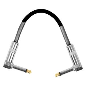 IRIN | 15 Cm Effector Connection Cable PVC Wrapped Metal Head Style Guitar Effector Connecting Cables 6.35mm Low Noise Cable