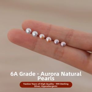 Freshwater Pearl S999 Sterling Silver Ear Pins