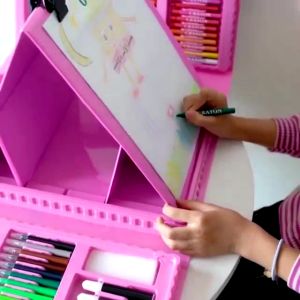 SHENAR Pensil Warna Crayon Set Isi 208pcs: Mewarnai & Menggambar untuk Anak