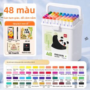 deli | Bút Dạ Kẻ Nghệ Thuật Không Tràn Màu Đầu Mềm Dung Dịch Dầu