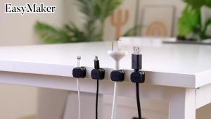 KOVEX Magnetic Cable Clips Under Desk Cable Management Adhesive Wire Cord Holder Keeper Organizer for Home【COD】