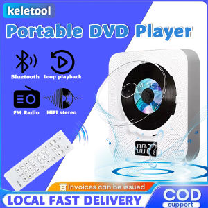 Portable dvd Player Stereo CD Bluetooth Speaker Wall Mountable Music Player IR Remote Control