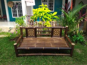 Bale Bambu Hitam Motif Batik