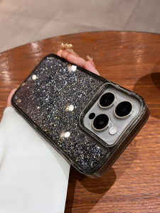 Shiny Starry Sky Glitter Dust 15Promax Phone Case New 14Pro Transparent High-End Full Cover Anti-Fall Internet Famous Ins Style Premium Silicone Shell