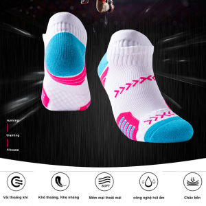 Tất thể thao nam nữ chuyên nghiệp chơi bóng rổ bóng đá chạy bộ - Tất vớ thể thao cổ ngắn giảm chấn thoáng khí