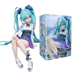 Bandai | Hatsune Miku Anime Figurine Flower Fairy Kawaii Tabletop Decorations Action Figures Noodle Stopper Doll Model Children Toy Gift