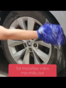 Găng tay chuyên dụng lau rửa xe hơi ô tô nhà cửa đa năng siêu sạch chống trầy an toàn cho tay