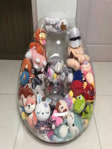 Inflatable Sofa Doll Storage Plush Toy Chair Transparent Modern Simple Style Single Person Adult Seat Lazy God Tool Chair