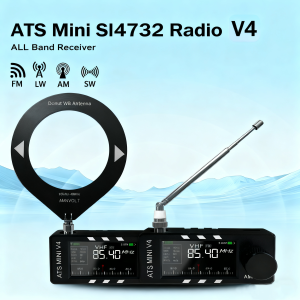 AMNVOLT V4 ATS MINI SI4732 Radio ALL Band DSP Radio FM AM SSB LSB USB Receiver built-in Hi-Z Headphone Amplifier Circuit