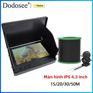 Máy Dò Cá Cầm Tay Dodosee 1080P LCD 4.3 Camera Dưới Nước Di Động Có Tầm Nhìn Ban Đêm 220 ° Máy Dò Độ Sâu Câu Cá Với Cáp 50m